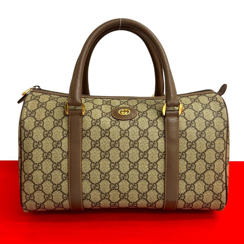 Gucci Vintage GG Logo Leather Handbag