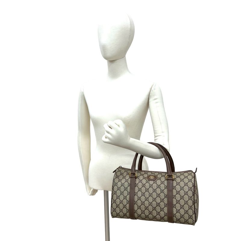 Gucci Vintage GG Logo Leather Handbag