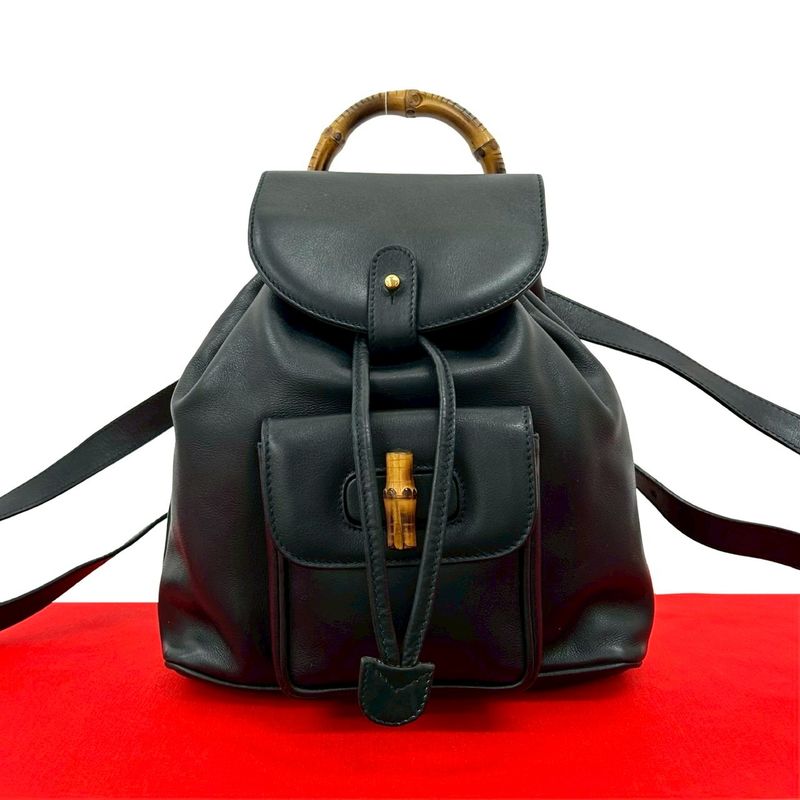 Gucci Vintage Bamboo Leather Backpack Mini