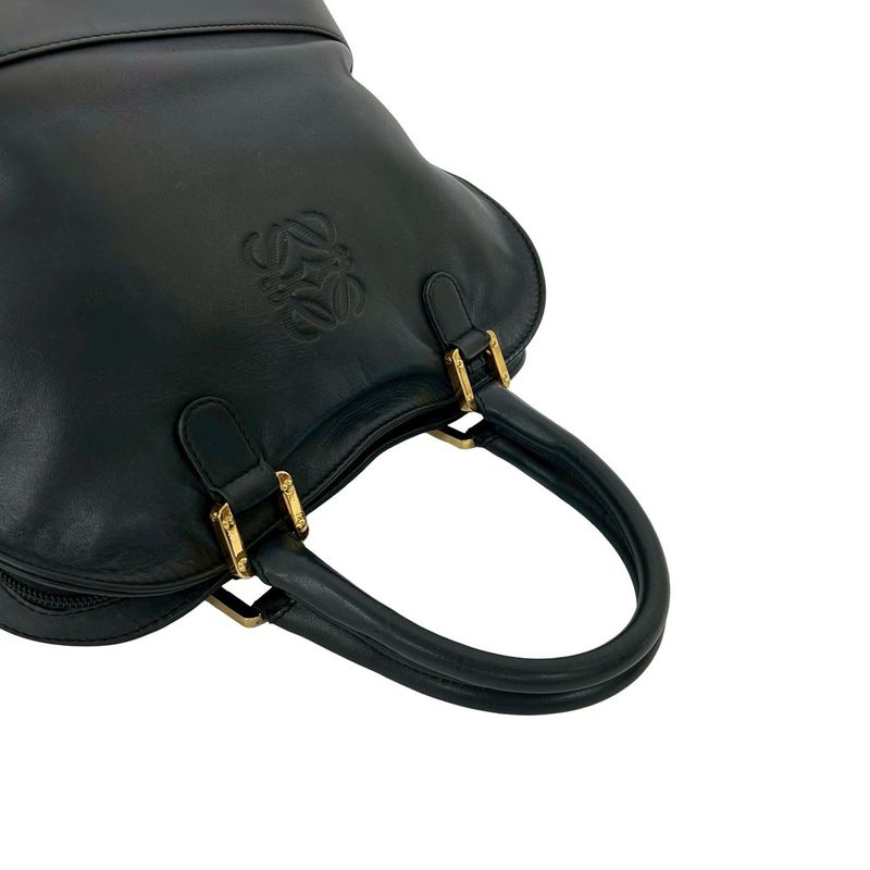 Loewe Vintage Anagram Logo Nappa Leather Boston Bag