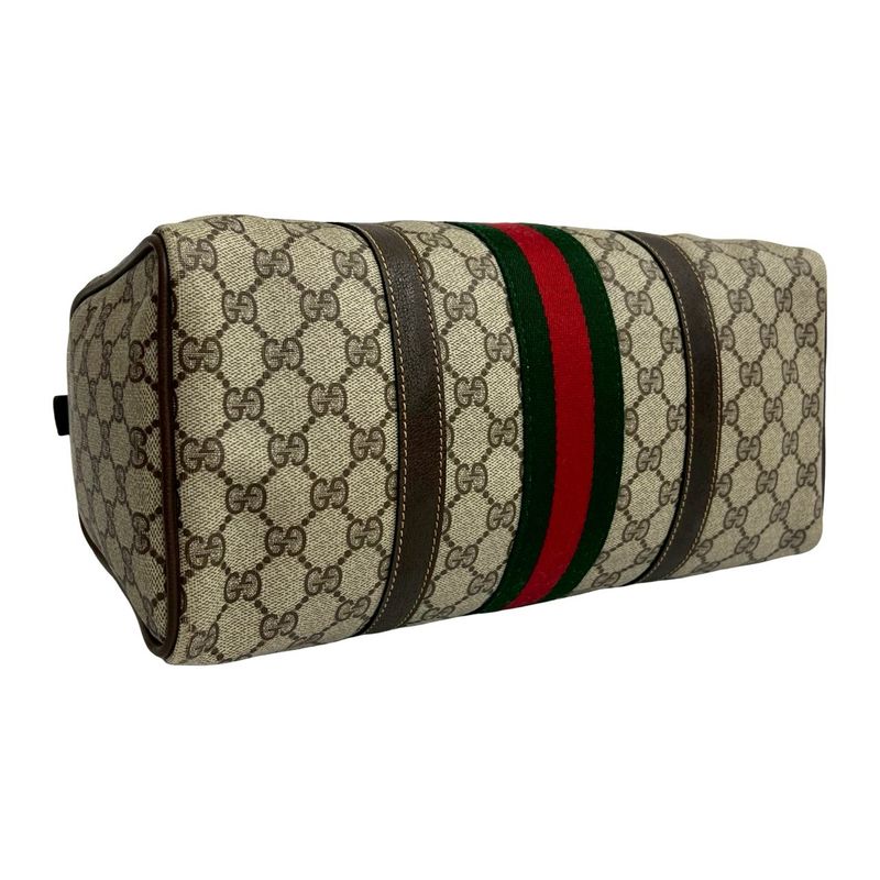 Gucci Vintage Sherry Handbag Brown Red Green
