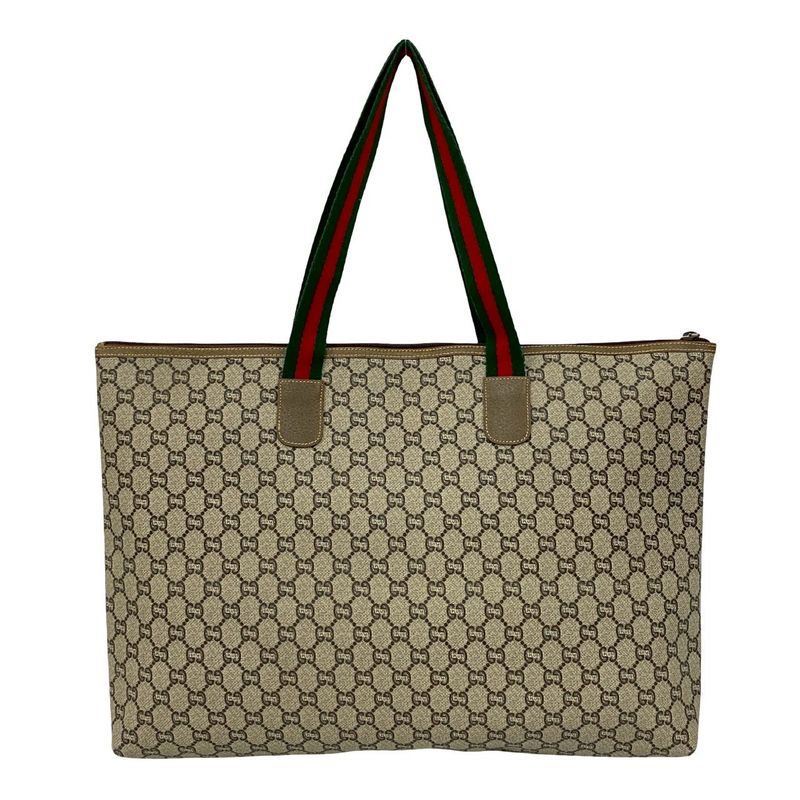 Gucci Vintage Sherry Leather Brown Red Green