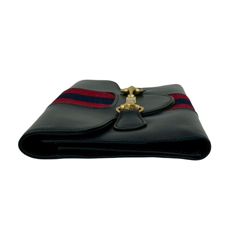 Gucci Vintage Sherry Leather Red Navy