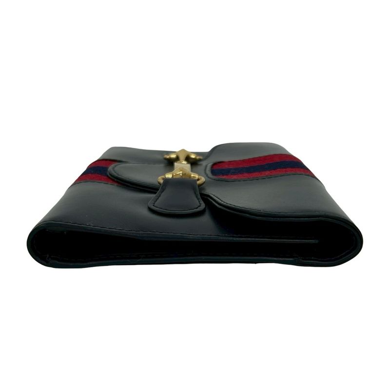 Gucci Vintage Sherry Leather Red Navy