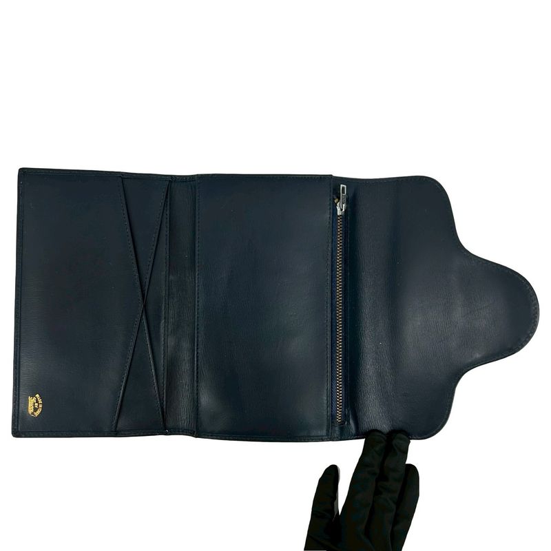 Gucci Vintage Sherry Leather Red Navy