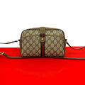 Gucci Vintage Sherry Shoulder Bag Brown Green Red