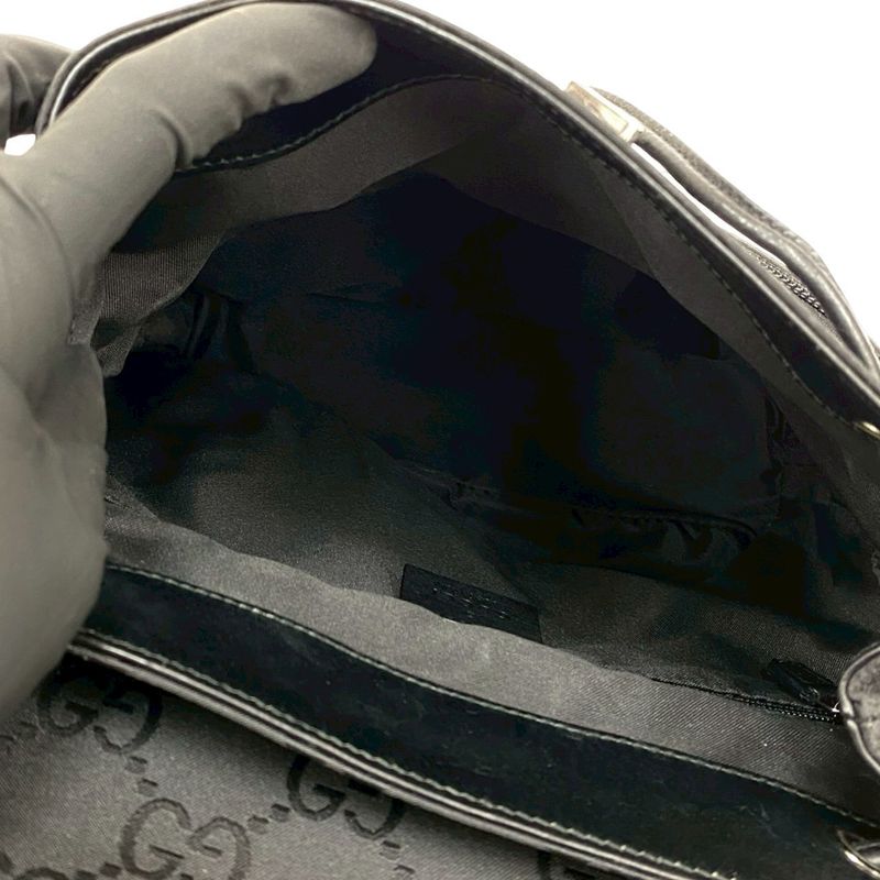 Gucci GG Logo All Over Pattern Nylon Leather Drawstring Mini Backpack