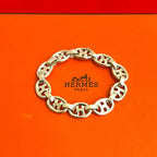 Hermes Logo Bracelet Chain Bangle