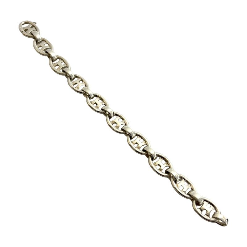 Hermes Logo Bracelet Chain Bangle