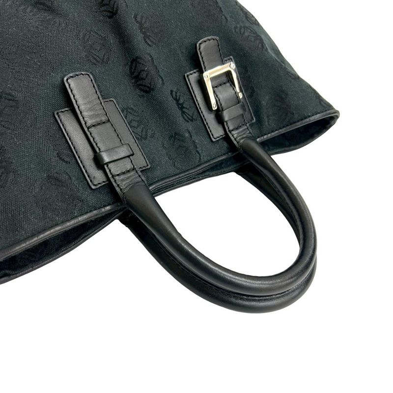 Loewe Anagram Logo All Over Pattern Canvas Leather Handbag Tote