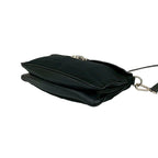 Prada Triangle Logo Leather Tessuto Shoulder Bag