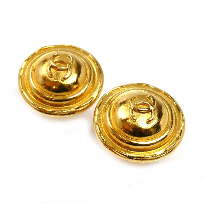 Chanel CC Logo Earrings Vintage