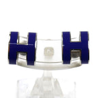 Hermes Metal Mini Pop Earrings Blue Royale