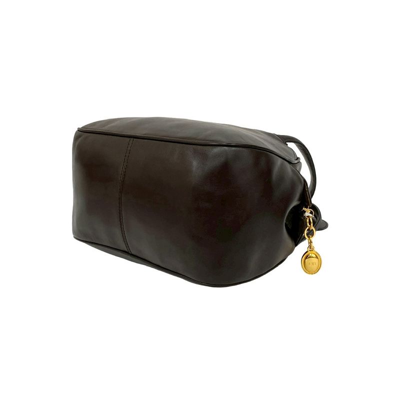 Dior CD Logo Gold Charm Leather Handbag Mini
