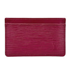 Louis Vuitton Card Case Epi Leather Holder Sample Fuchsia Wine