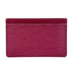 Louis Vuitton Card Case Epi Leather Holder Sample Fuchsia Wine