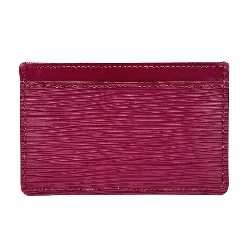 Louis Vuitton Card Case Epi Leather Holder Sample Fuchsia Wine