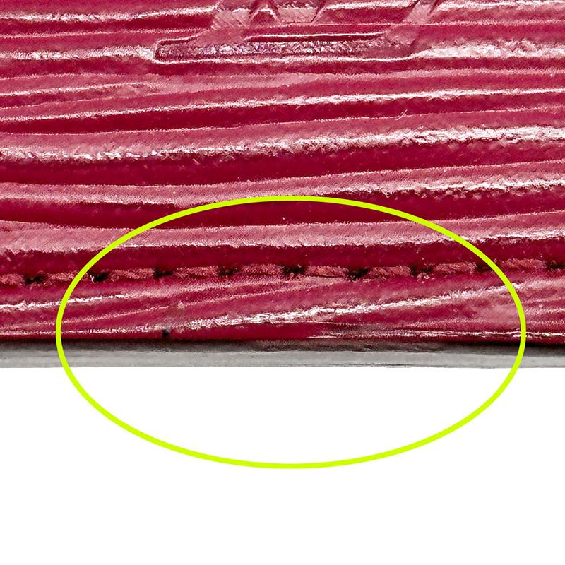 Louis Vuitton Card Case Epi Leather Holder Sample Fuchsia Wine