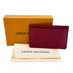 Louis Vuitton Card Case Epi Leather Holder Sample Fuchsia Wine