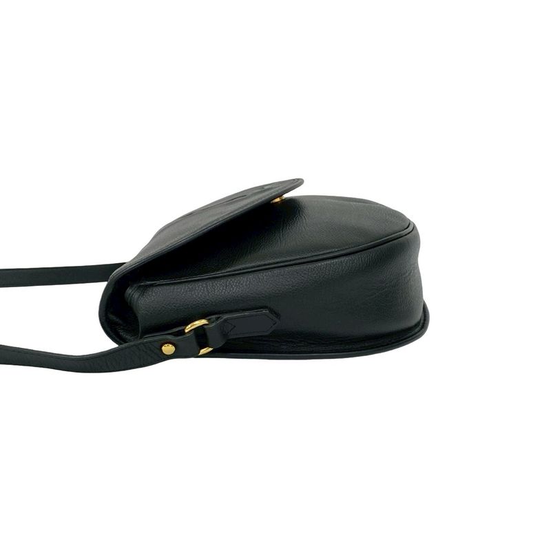 Saint Laurent Yves YSL Logo Stitch Leather Shoulder Bag