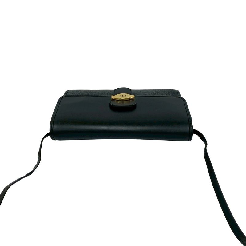 Dior Vintage CD Logo Leather Shoulder Bag