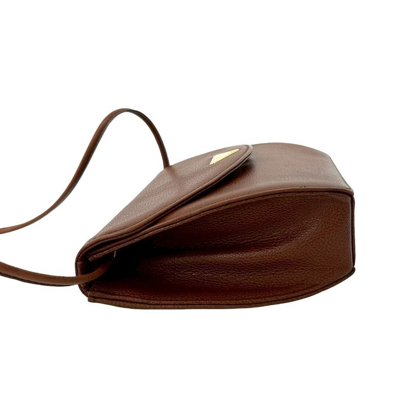 Saint Laurent Yves YSL Logo Leather Shoulder Bag