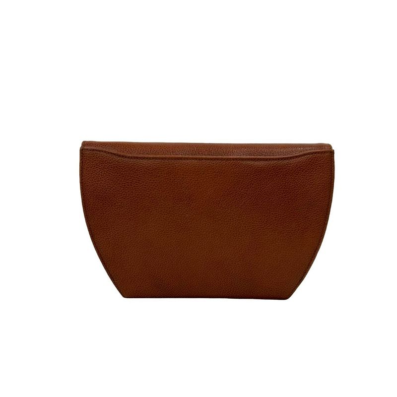 Saint Laurent Yves YSL Logo Leather Shoulder Bag