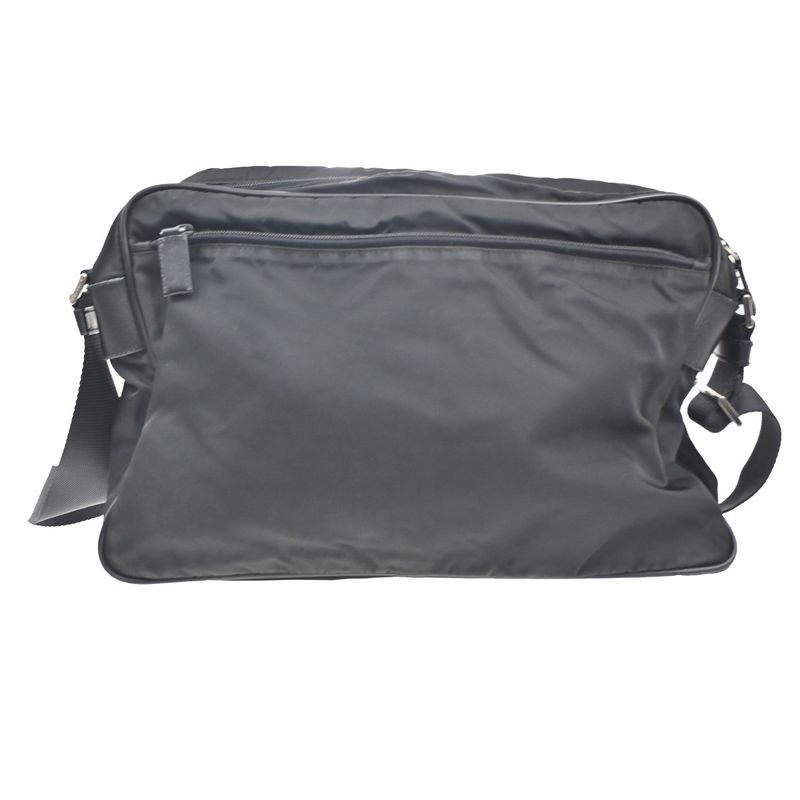 Prada Tessuto Shoulder Bag Black Nylon Leather