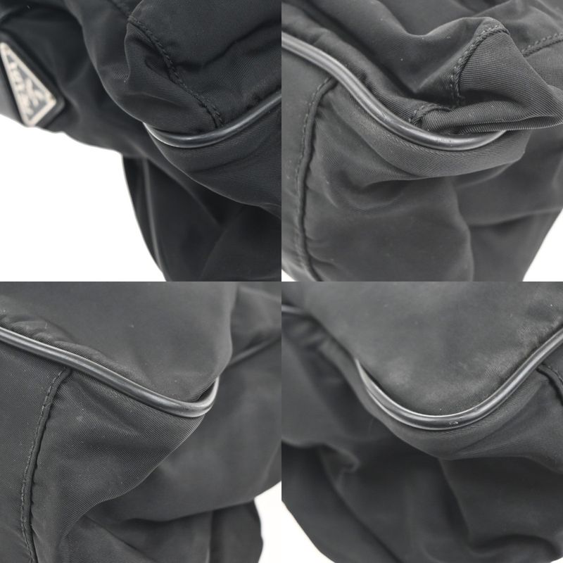 Prada Tessuto Shoulder Bag Black Nylon Leather