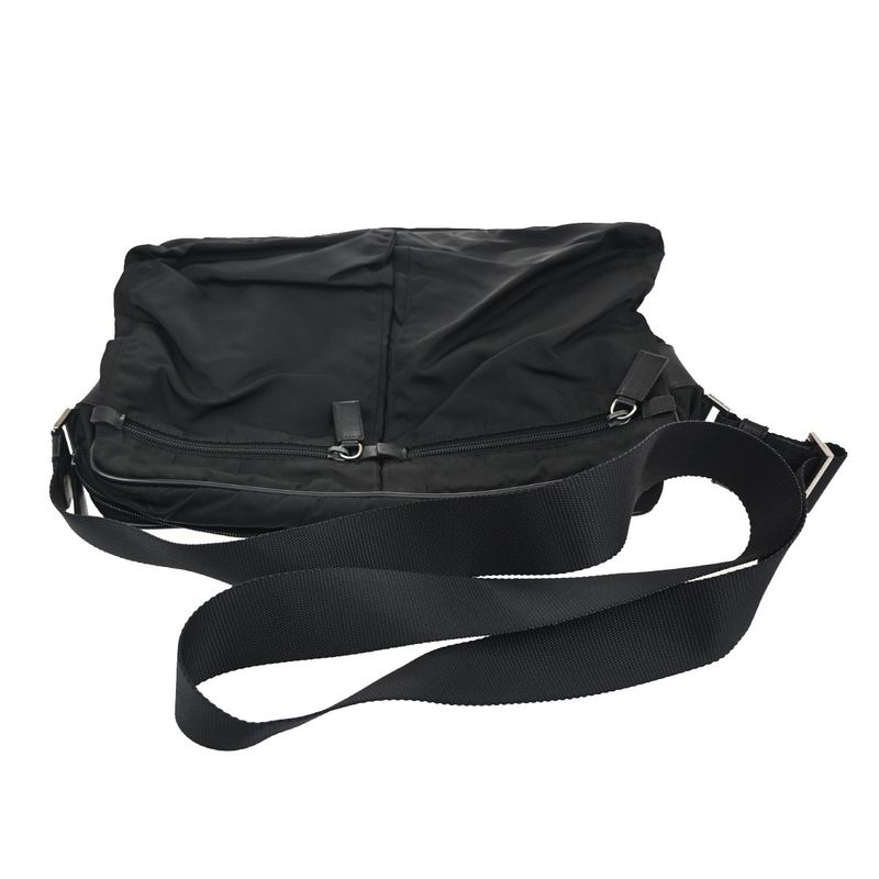 Prada Tessuto Shoulder Bag Black Nylon Leather