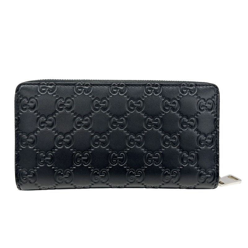 Gucci Wallet Durian Guccissima Leather Black Round