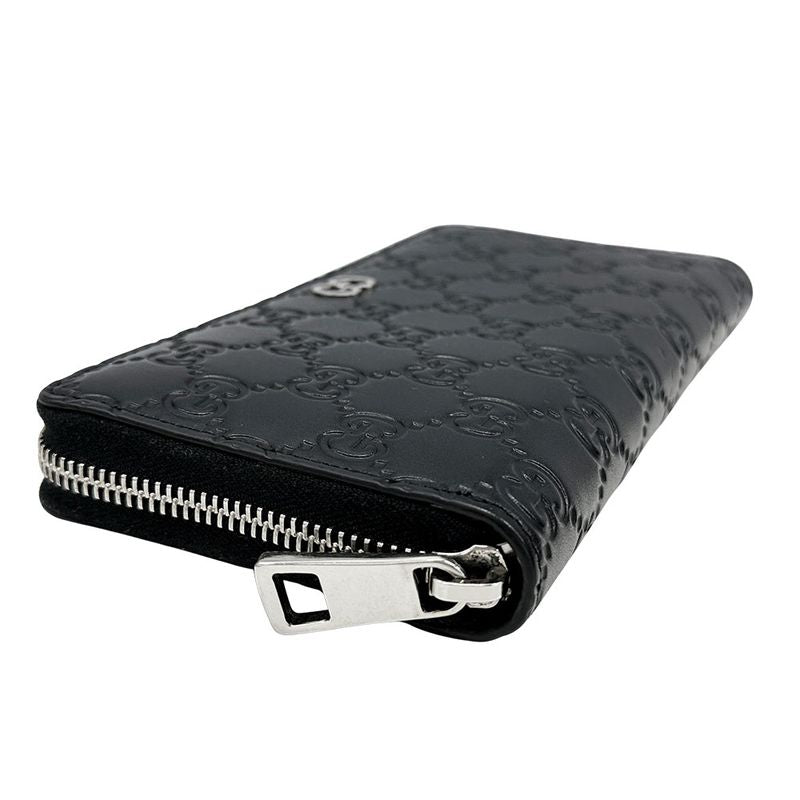 Gucci Wallet Durian Guccissima Leather Black Round