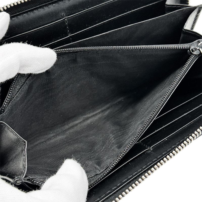 Gucci Wallet Durian Guccissima Leather Black Round