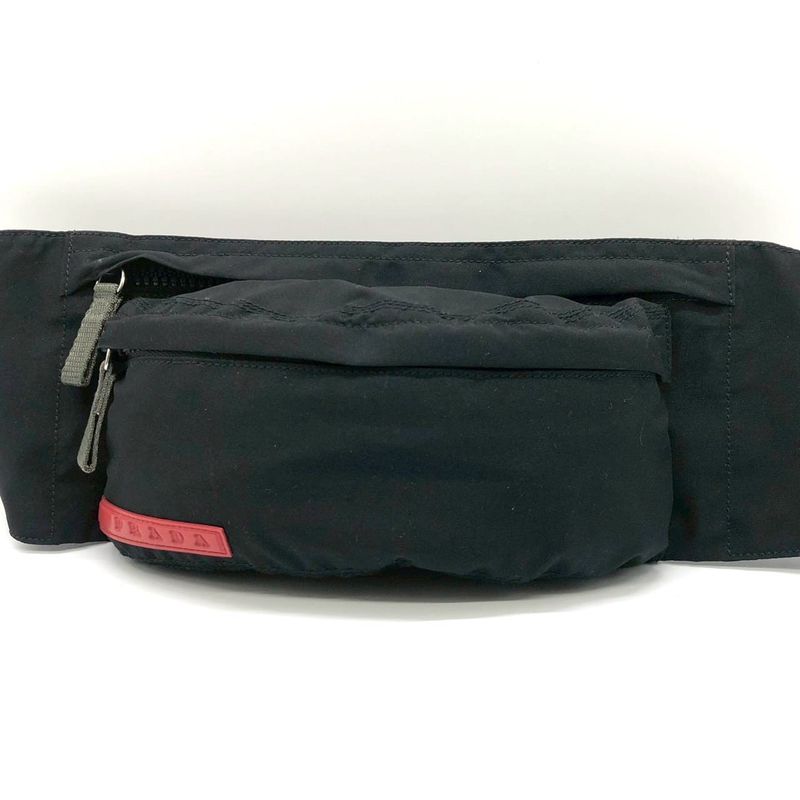 Prada Sports Waist Bag Pouch Nylon Black
