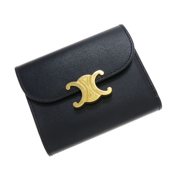 Celine Small Flap Wallet Triomphe Shiny