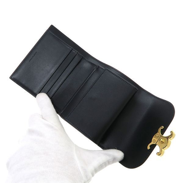 Celine Small Flap Wallet Triomphe Shiny