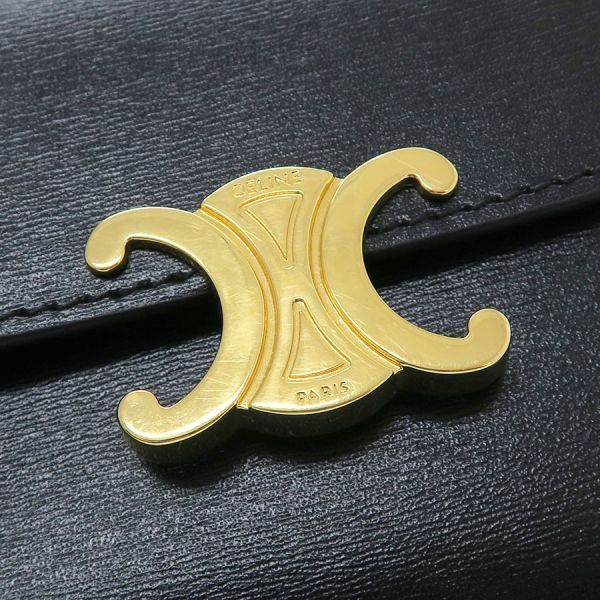 Celine Small Flap Wallet Triomphe Shiny