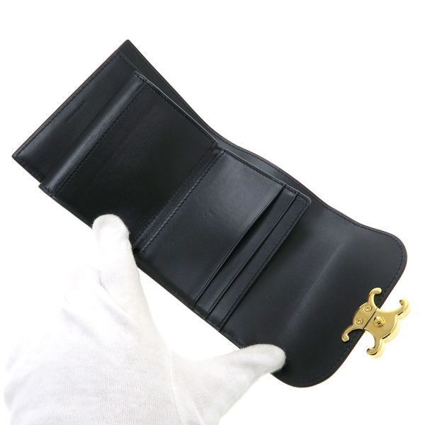 Celine Small Flap Wallet Triomphe Shiny