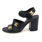 Chanel Sandals Leather Black