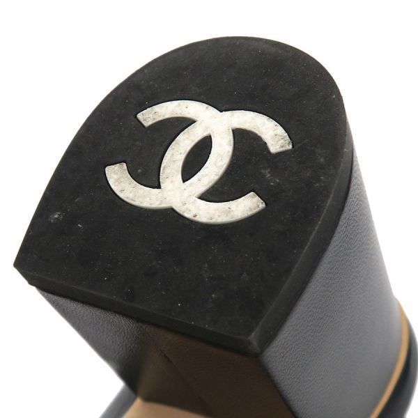 Chanel Sandals Leather Black