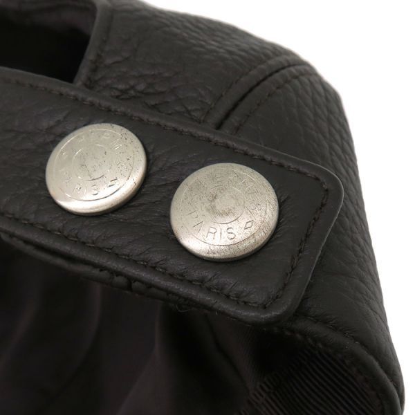 Hermes Leather Cap Cotton Brown