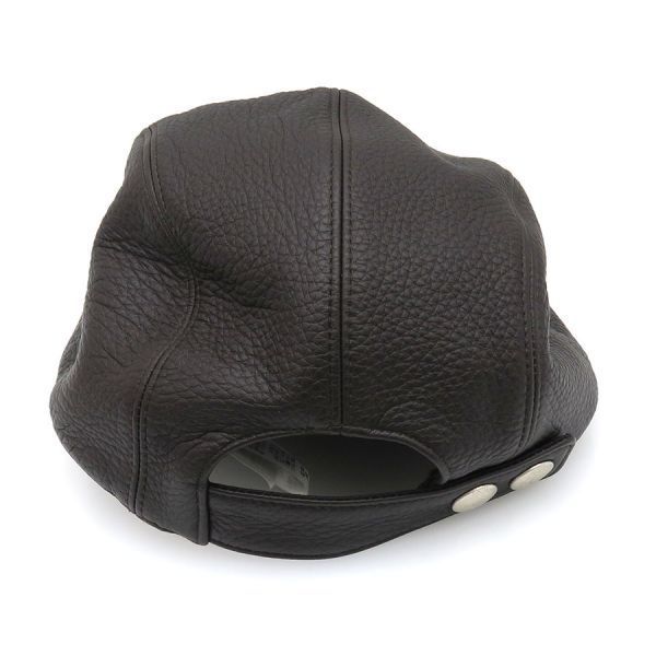 Hermes Leather Cap Cotton Brown