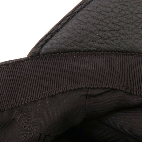 Hermes Leather Cap Cotton Brown