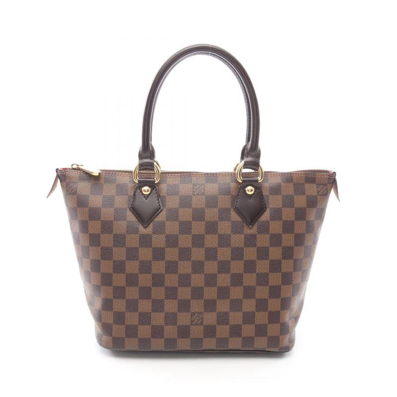 Louis Vuitton Tote Saleya PM Canvas Leather Ebene Brown