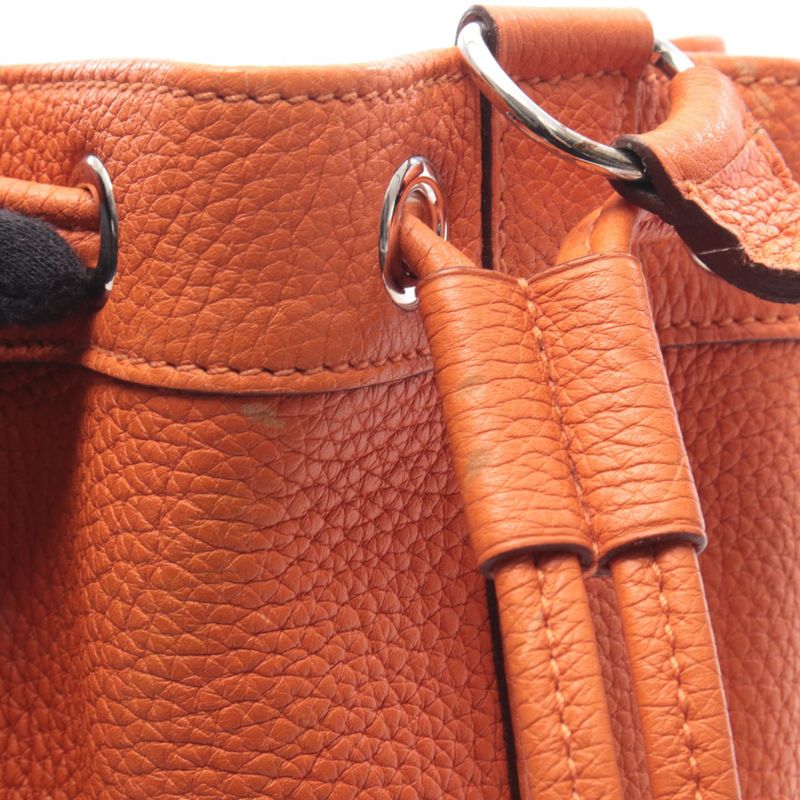 Hermes Shoulder Bag Market PM Orange Leather