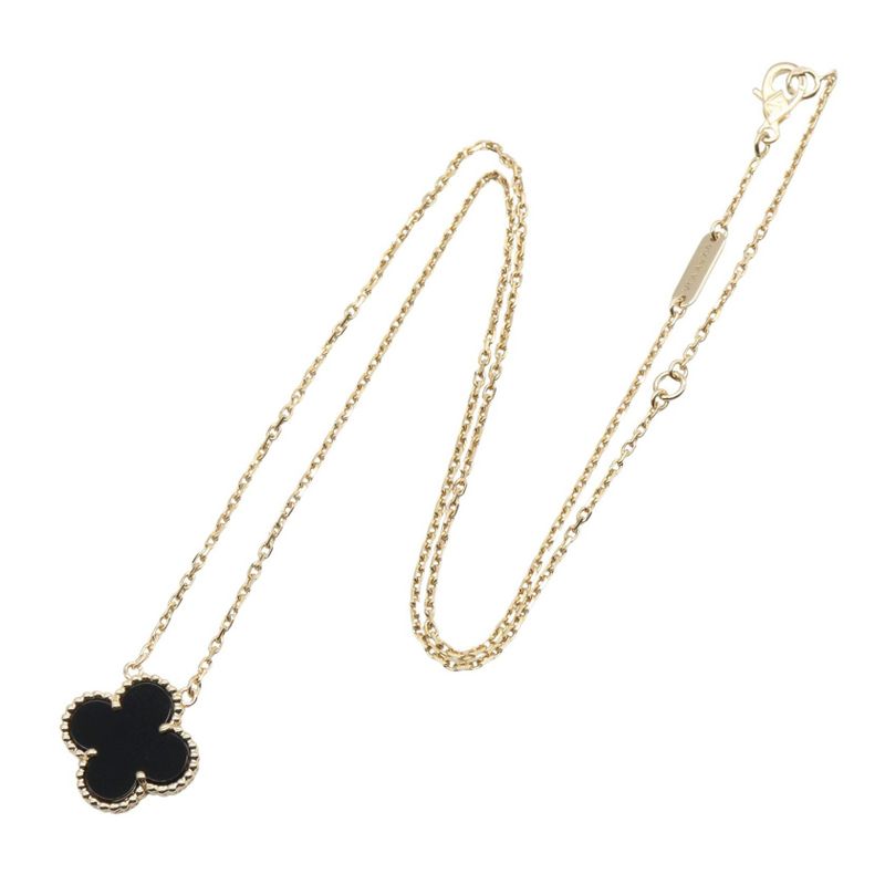 Van Cleef & Arpels Necklace Vintage Alhambra Onyx 38