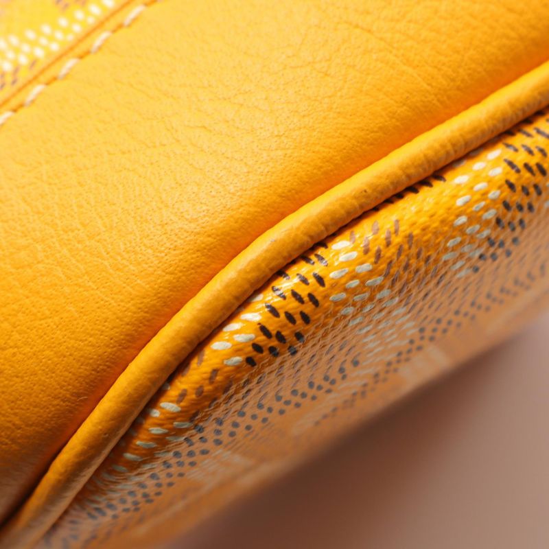 Goyard Shoulder Bag Petit Flo Yellow Canvas Multicolor