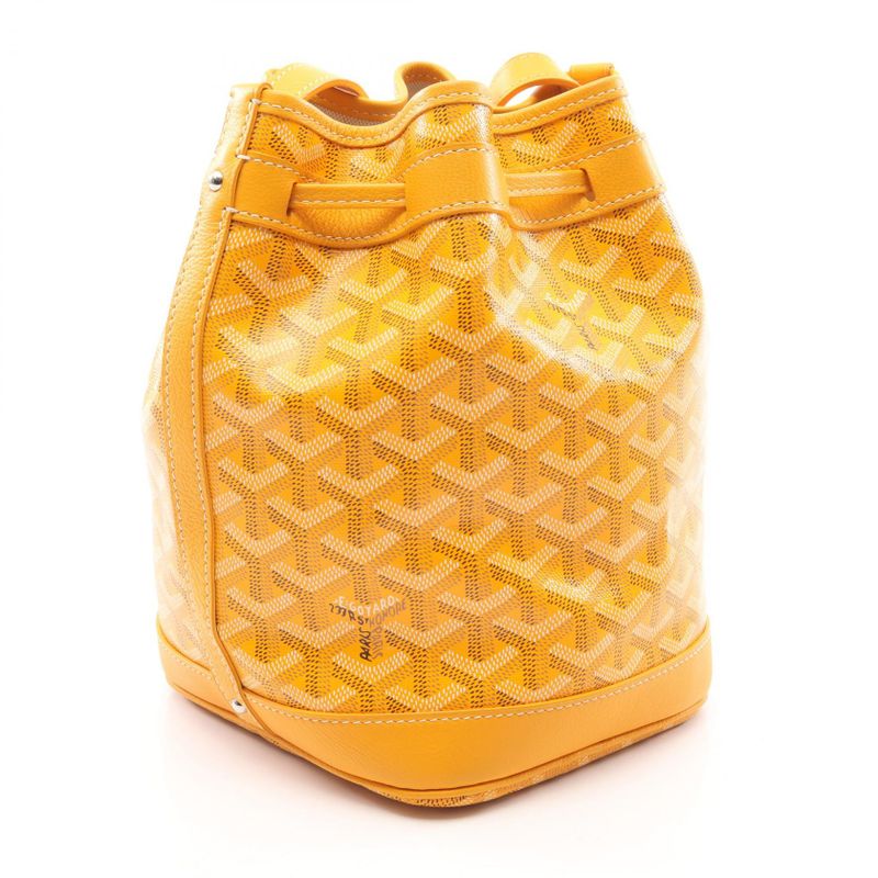 Goyard Shoulder Bag Petit Flo Yellow Canvas Multicolor