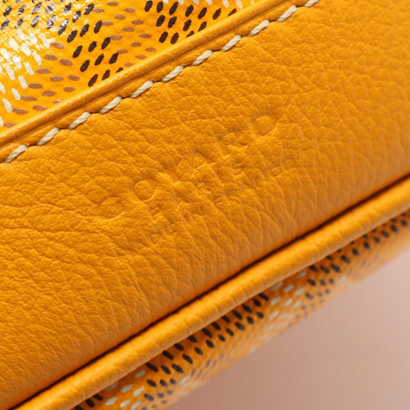 Goyard Shoulder Bag Petit Flo Yellow Canvas Multicolor
