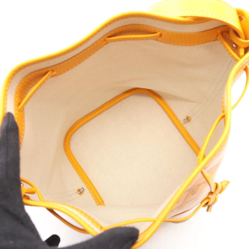 Goyard Shoulder Bag Petit Flo Yellow Canvas Multicolor